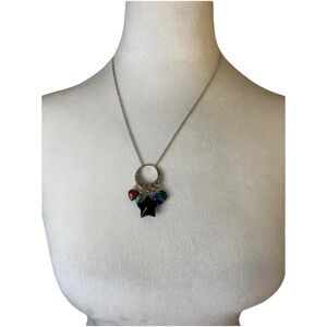 SD Charm Necklace Silver With Moon And Star Ring